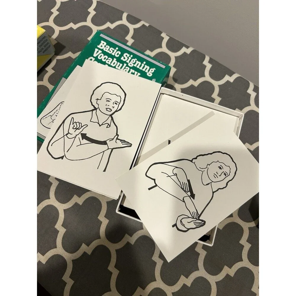 Lot Of 3 Boxes Sign Language Flash Cards Educational Learning Tool Model ASL